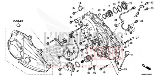 RIGHT CRANKCASE COVER NC750DH de 2017